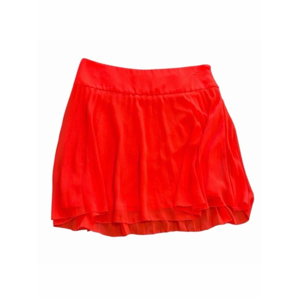 Express Bright Orange Skater Skirt Size 6 Flowy Mini Skirt Neon Coral